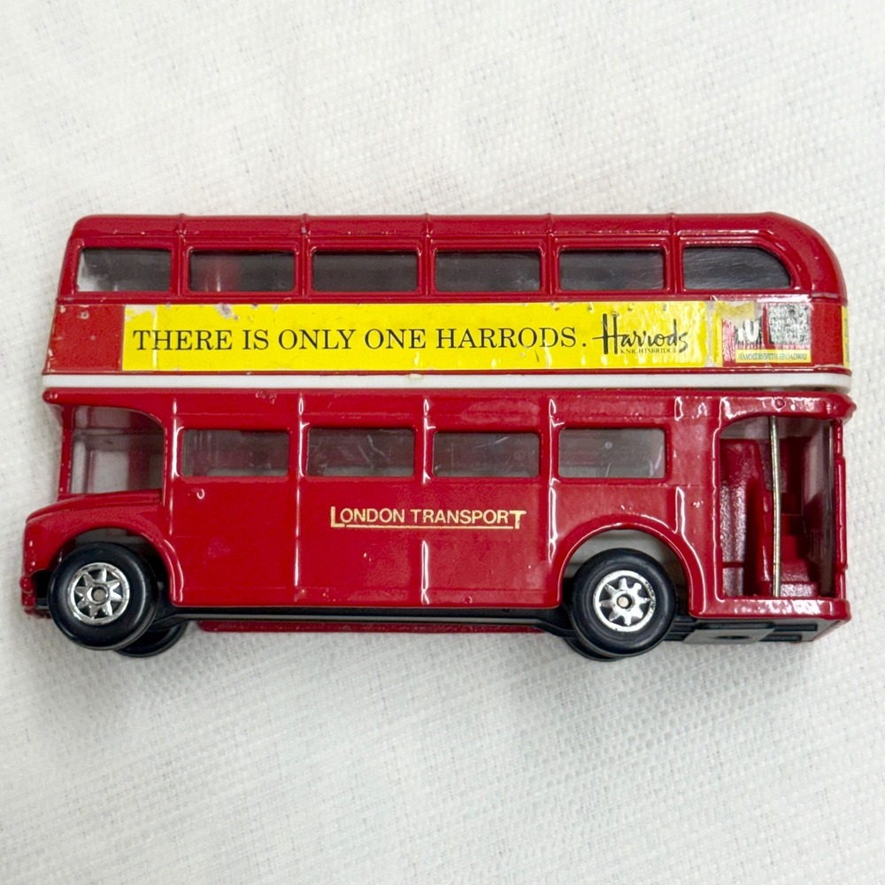 Zyll Models London Transport Double Decker Bus Harrods Red Diecast Model Toy - Picture 14 of 16